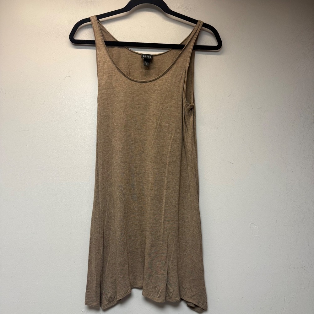 Eileen Fisher Tank Top Womens Small Brown Excellent 100% Viscose Scoop Neck